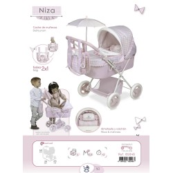 Acheter DeCuevas Vieux Chariot Pliant pour Poupées avec Parasol 85044