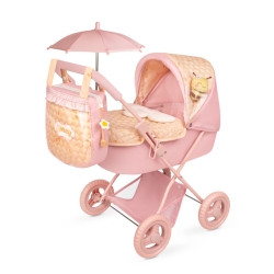 Poussette de poupée pliable avec poignée réglable et peluche Honey DeCuevas 80070