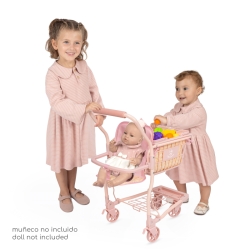 Chariot de supermarché avec panier et fruits Honey DeCuevas 52170 | DeCuevas Toys