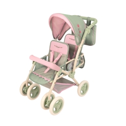 Poussette de poupée Chaise jumelle pliable avec sac Botanic DeCuevas 90368