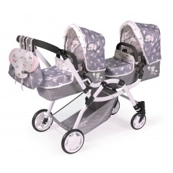 Poussette pour Poupées Gémellaire Pliante Sky DeCuevas Toys 80335